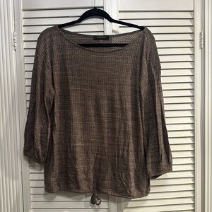 Drawstring knit top